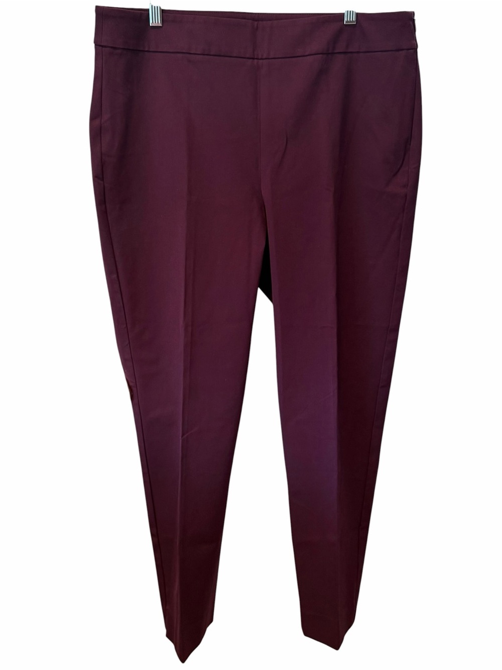 Talbots Chatham Burgundy Ankle Pants Women’s Size 14 Stretch Slim